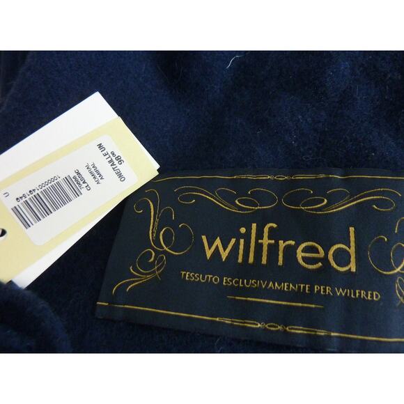 Aritzia Wilfred 100% Wool Scarf Navy Blue - Picture 3 of 3
